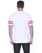 StarTee Men's CVC Stripe Varsity T-Shirt white/ red hthr ModelBack
