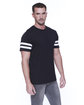 StarTee Men's CVC Stripe Varsity T-Shirt  ModelSide