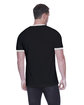 StarTee Drop Ship Men's CVC Ringer T-Shirt BLACK/ WHITE ModelBack