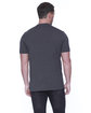 StarTee Men's CVC Henley T-Shirt charcoal heather ModelBack