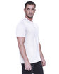 StarTee Men's CVC Henley T-Shirt heather white ModelSide