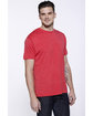 StarTee Men's Triblend Crew Neck T-Shirt VINTAGE RED ModelSide