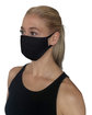 StarTee Unisex 2-Layer Cotton Face Mask black ModelQrt