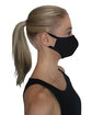 StarTee Unisex 2-Layer Cotton Face Mask black ModelSide