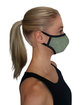 StarTee Unisex 2-Layer Cotton Face Mask mltry green/ blk ModelSide