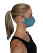 StarTee Unisex 2-Layer Cotton Face Mask steel blue hthr ModelSide