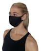 StarTee Unisex Premium Fitted Face Mask black ModelQrt