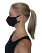 StarTee Unisex Premium Fitted Face Mask black ModelSide