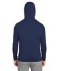 Swannies Golf Unisex Vandyke Quarter-Zip Hooded Sweatshirt navy/ navy ModelBack