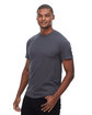Threadfast Apparel Epic Unisex CVC T-Shirt heather drk grey ModelQrt