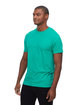 Threadfast Apparel Epic Unisex CVC T-Shirt heather teal ModelQrt