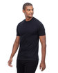 Threadfast Apparel Epic Unisex CVC T-Shirt solid black ModelQrt