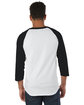 Champion Adult Raglan T-Shirt white/ black ModelBack