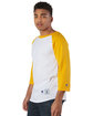 Champion Adult Raglan T-Shirt white/ c gold ModelQrt