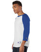 Champion Adult Raglan T-Shirt white/ team blue ModelSide