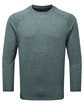 TriDri Unisex Panelled Long-Sleeve Tech T-Shirt black melange OFFront