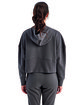 TriDri Ladies' Alice Half-Zip Hooded Sweatshirt charcoal ModelBack