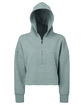 TriDri Ladies' Alice Half-Zip Hooded Sweatshirt heather grey OFFront