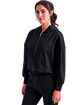 TriDri Ladies' Alice Half-Zip Hooded Sweatshirt black ModelQrt
