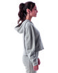 TriDri Ladies' Alice Half-Zip Hooded Sweatshirt heather grey ModelSide