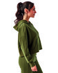 TriDri Ladies' Alice Half-Zip Hooded Sweatshirt olive ModelSide