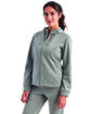 TriDri Ladies' Spun Dyed Full-Zip Hooded Sweatshirt grey melange ModelQrt