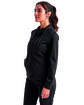 TriDri Ladies' Spun Dyed Full-Zip Hooded Sweatshirt black ModelQrt