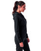TriDri Ladies' Spun Dyed Full-Zip Hooded Sweatshirt black ModelSide