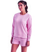 TriDri Ladies' Billie Side-Zip Sweatshirt light pink ModelQrt