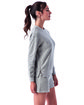 TriDri Ladies' Billie Side-Zip Sweatshirt heather grey ModelSide