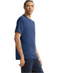 American Apparel Unisex Triblend USA Made Short-Sleeve Track T-Shirt TRI INDIGO ModelSide