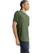 American Apparel Unisex Triblend Short-Sleeve Track T-Shirt tri olive ModelSide
