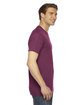 American Apparel Unisex Triblend Short-Sleeve Track T-Shirt TRI CRANBERRY ModelSide