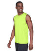 Team 365 Men's Zone Performance Muscle T-Shirt SAFETY YELLOW ModelQrt