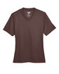 Team 365 Ladies' Zone Performance T-Shirt SPORT DARK BROWN FlatFront
