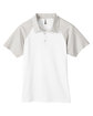 Team 365 Men's Command Snag-Protection Colorblock Polo white/ sp silver FlatFront