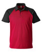 Team 365 Men's Command Snag-Protection Colorblock Polo sport red/ black OFFront