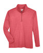 Team 365 Youth Zone Sonic Heather Performance Quarter-Zip SP RED HEATHER FlatFront