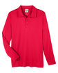 Team 365 Men's Zone Performance Long Sleeve Polo sport red FlatFront