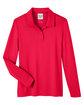 Team 365 Ladies' Zone Performance Long Sleeve Polo sport red FlatFront
