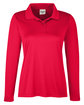 Team 365 Ladies' Zone Performance Long Sleeve Polo sport red OFFront