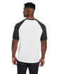 Team 365 Unisex Zone Colorblock Raglan T-Shirt WHITE/ BLK HTHR ModelBack