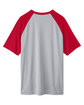 Team 365 Unisex Zone Colorblock Raglan T-Shirt ath hthr/ sp red FlatBack