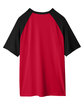 Team 365 Unisex Zone Colorblock Raglan T-Shirt sp red/ blk hthr FlatBack