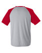 Team 365 Unisex Zone Colorblock Raglan T-Shirt ath hthr/ sp red OFBack