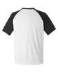 Team 365 Unisex Zone Colorblock Raglan T-Shirt WHITE/ BLK HTHR OFBack