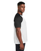 Team 365 Unisex Zone Colorblock Raglan T-Shirt WHITE/ BLK HTHR ModelSide