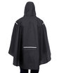 Team 365 Adult Zone Protect Packable Poncho BLACK ModelBack