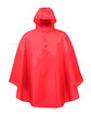 Team 365 Adult Zone Protect Packable Poncho SPORT RED OFFront