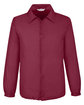 Team 365 Adult Zone Protect Coaches Jacket sport maroon OFFront